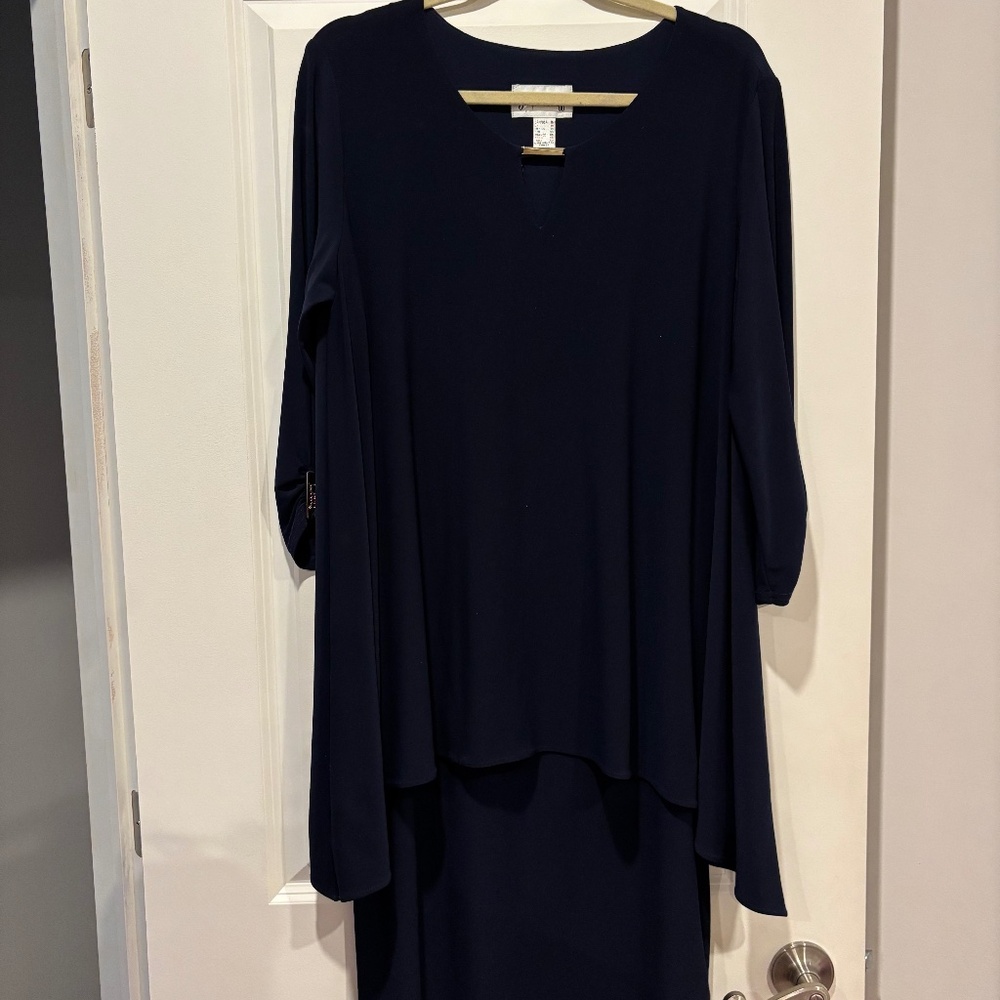 Joseph Ribcoff Navy Blue Jersey Dress